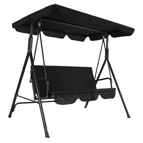 3 Person Outdoor Swing with Adjustable Canopy