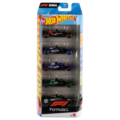 5 Hot Wheels Formula 1 Toy Cars