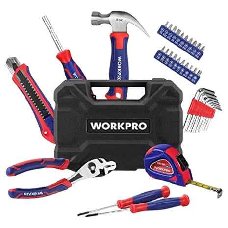 35-Piece Workpro General Household Tool Kit W/ Storage Toolbox