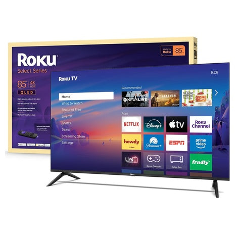 85" Roku 4K Ultra HDR Smart QLED TV