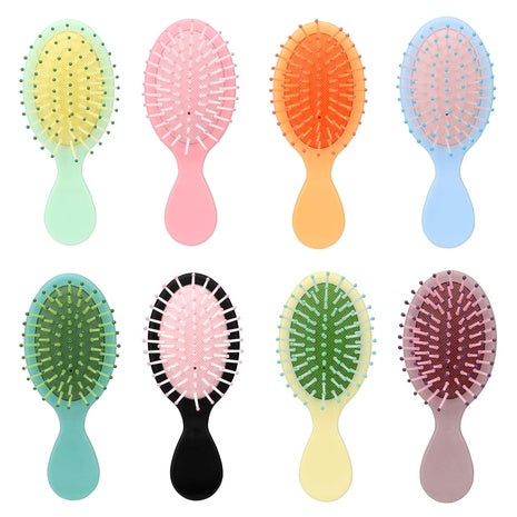 8-Pack Mini Detangler Hair Brushes