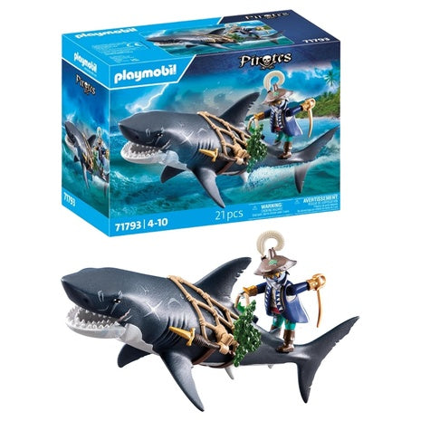 Playmobil Giant Shark with Pirate