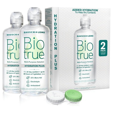 2 Bottles Of Biotrue Hydration Plus Contact Lens Solution