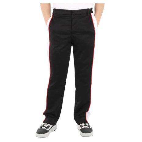 Burberry Men's Straight-Leg Side Stripe Cotton-Blend Trousers`