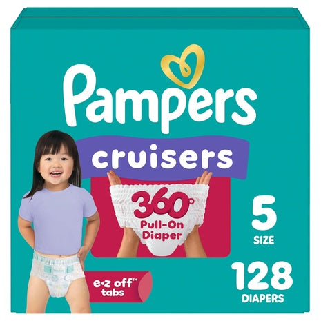 128 Size 5 Pampers Cruisers 360° Diapers