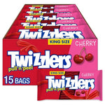 15 Twizzlers Pull 'N' Peel Cherry King Size Candy Packs