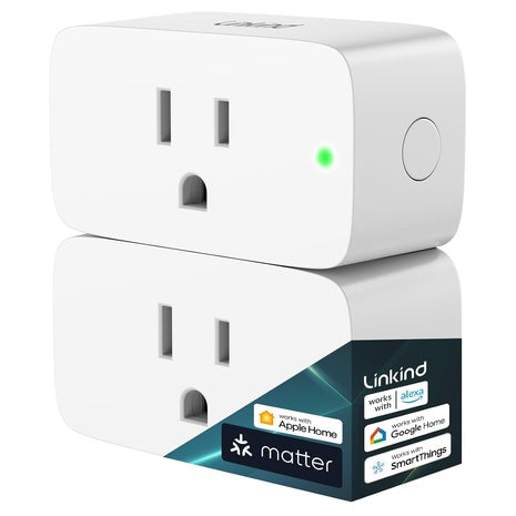 2-Pack Linkind Matter Smart Plugs