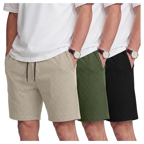 Pack Of 3 Men's Waffle Shorts (8 Colors)