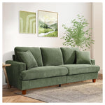 87" Corduroy Comfy Upholstered Sofa With Deep Seats
