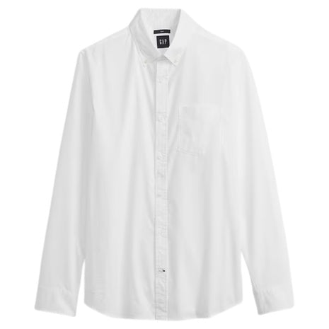 Gap Factory Men's Stretch Poplin Shirt In Slim Fit (White)