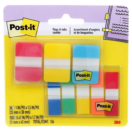 136 Post-it Flags & Tabs Combo Pack