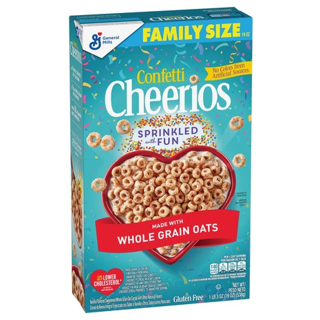 Family Size Box Confetti Cheerios Cereal