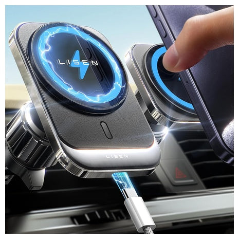 15W Wireless Lisen MagSafe Car Mount Charger