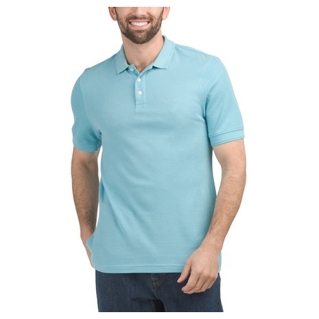 Nautica Short Sleeve Solid Soft Pique Polo (2 Colors)