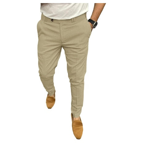 Percle Men's Slim Fit Casual Classic Work Pants (3 Colors)