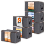 6 Large Clothes Storage Bag Organizers