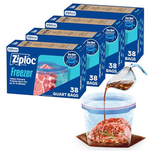 152 Ziploc Quart Food Storage Freezer Bags