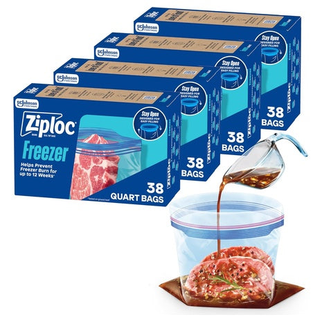 152 Ziploc Quart Food Storage Freezer Bags