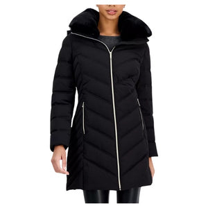 Michael Kors Women's Faux-Fur-Trim Hooded Puffer Coat