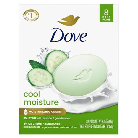 8 Dove Cool Moisture Beauty Bar Soap