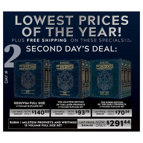 Artscroll Chanukah Sale Day 2: 33% Off Neviim & Kesuvim