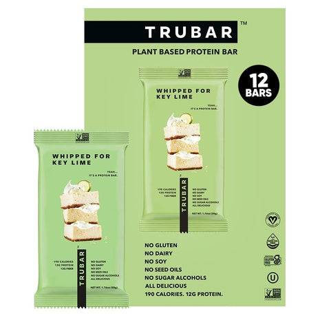 12 Truebar Vegan Key Lime Protein Bars
