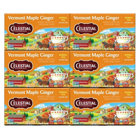 6-Pack Celestial Seasonings Vermont Maple Ginger Herbal Tea
