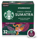 32 Starbucks Sumatra Dark Roast K-Cup Coffee Pods
