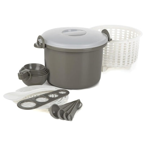 17-Piece Microwaveable Rice & Pasta Cooker