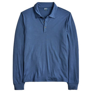 Men's Long Sleeve mMerino Wool Polo Shirt