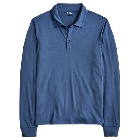 Men's Long Sleeve mMerino Wool Polo Shirt
