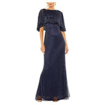 Beaded Mesh A-Line Gown