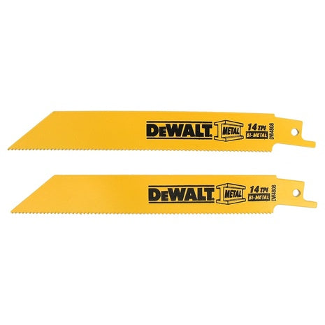 2-Pack DEWALT 6" 14 TPI Reciprocating Saw Blades