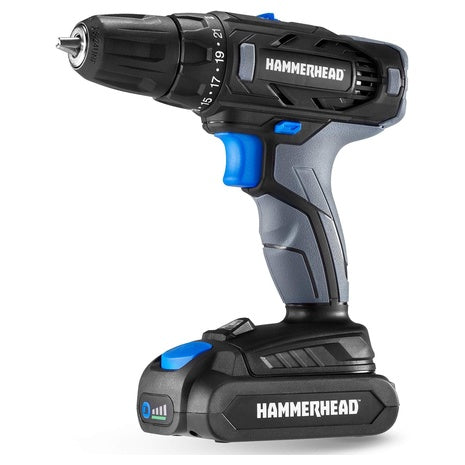 Hammerhead 20V 2-Speed Cordless Drill Driver Kit with Battery and Charger