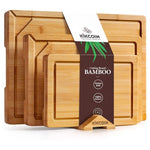 3-Piece Bamboo Cutting Boards with Board Holder
