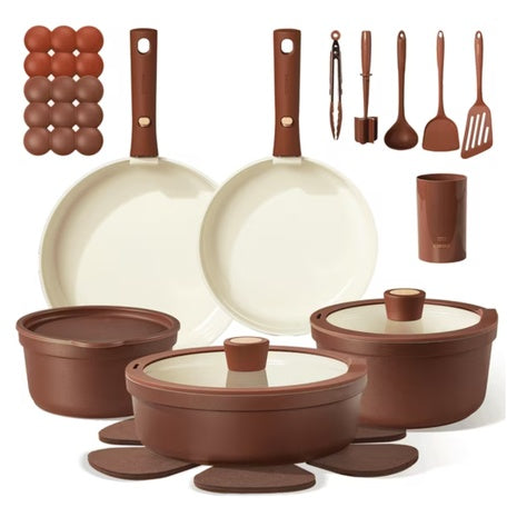 Carote 22-Piece Nonstick Ceramic Pots And Pans Set