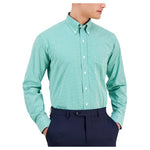 Club Room Men's Regular Fit Mini Gingham Dress Shirt