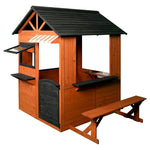 Outdoor Wooden Playhouse with Kitchen Set