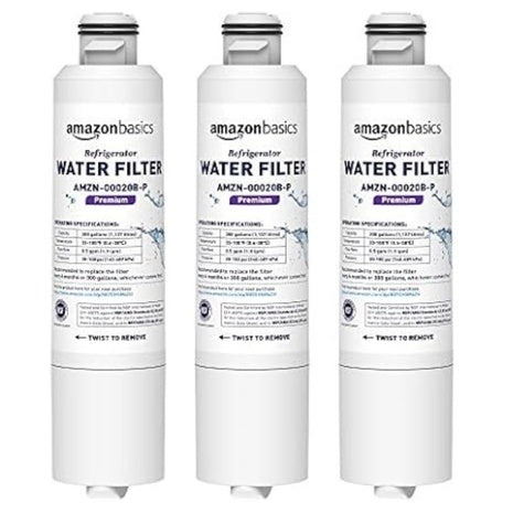 3-Pack Amazon Basics Samsung DA29-00020B Refrigerator Water Filter