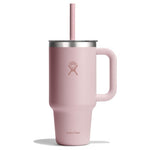 32 oz Hydro Flask Travel Tumbler With Handle, Clear Lid & Straw