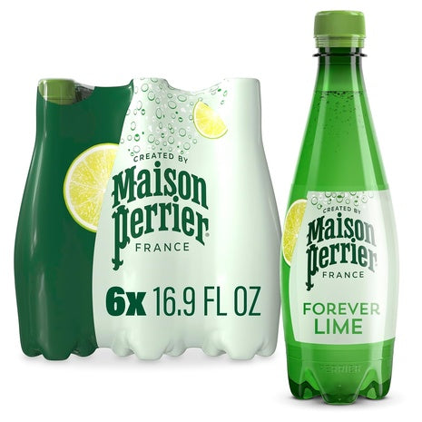 6 Maison Perrier Forever Lime Sparkling Water Bottles (16.9oz)