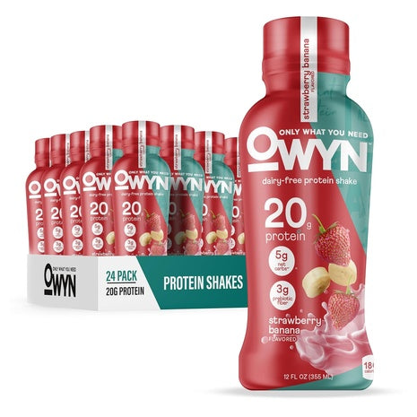 12-Pack OWYN 20g Protein Shakes Strawberry Banana (OU-DE)
