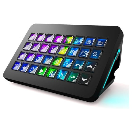 32-Key Streaming Deck & Macro Keypad W/ Scroll Wheels & RGB Light