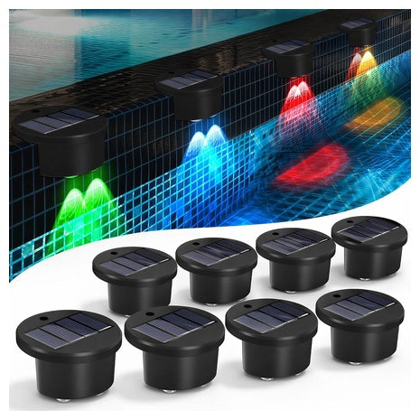 8-Pack Redaica Solar Pool Lights With 5 Color Mode