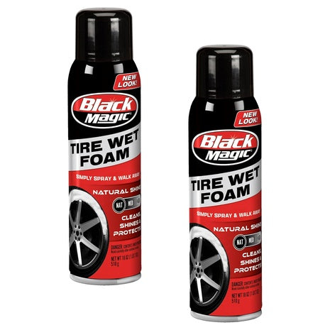 2-Pack 18-Oz Black Magic Tire Wet Foam Sprays