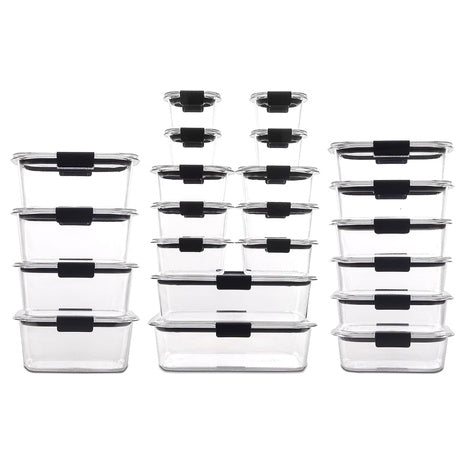 Set Of 22 (44-Pieces) Rubbermaid Brilliance BPA Free Containers W/Lids