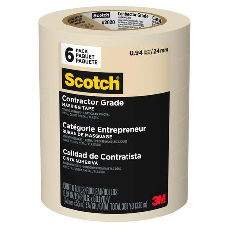 6 Scotch Contractor Grade Masking Tape