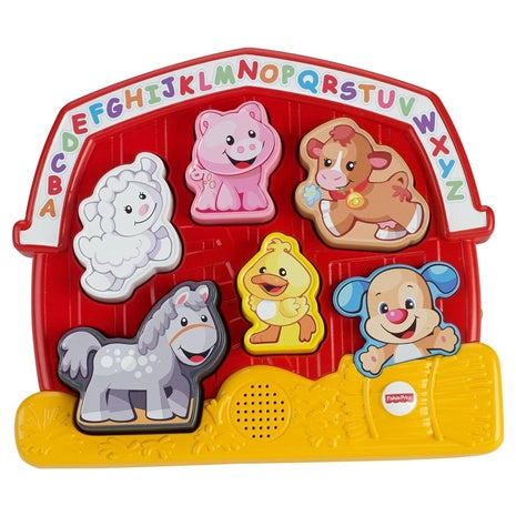 Fisher-Price Shape Sorting Farm Animal Puzzle with Music & Sounds