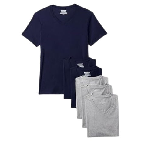 6 Amazon Essentials Men's V-Neck T-Shirts
