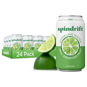 24 Cans Spindrift Lime Sparkling Water